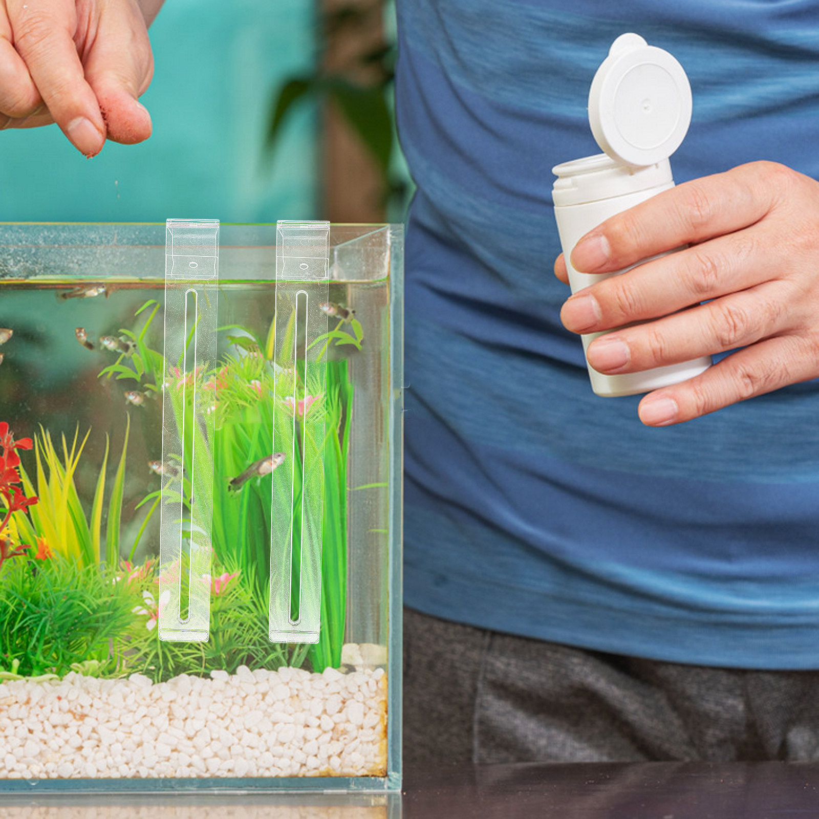 Aquarium Planted Setup - 2Pcs Lightweight Sturdy Plastic Aquarium Hooks