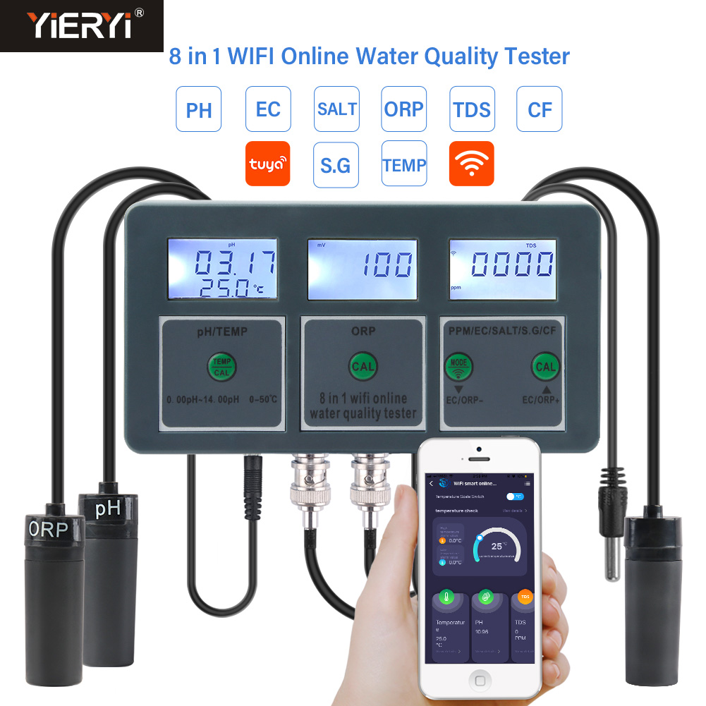 WiFi Tuya Smart PH Meter Data  - Planted Aquarium Test Kit avaliação e preço