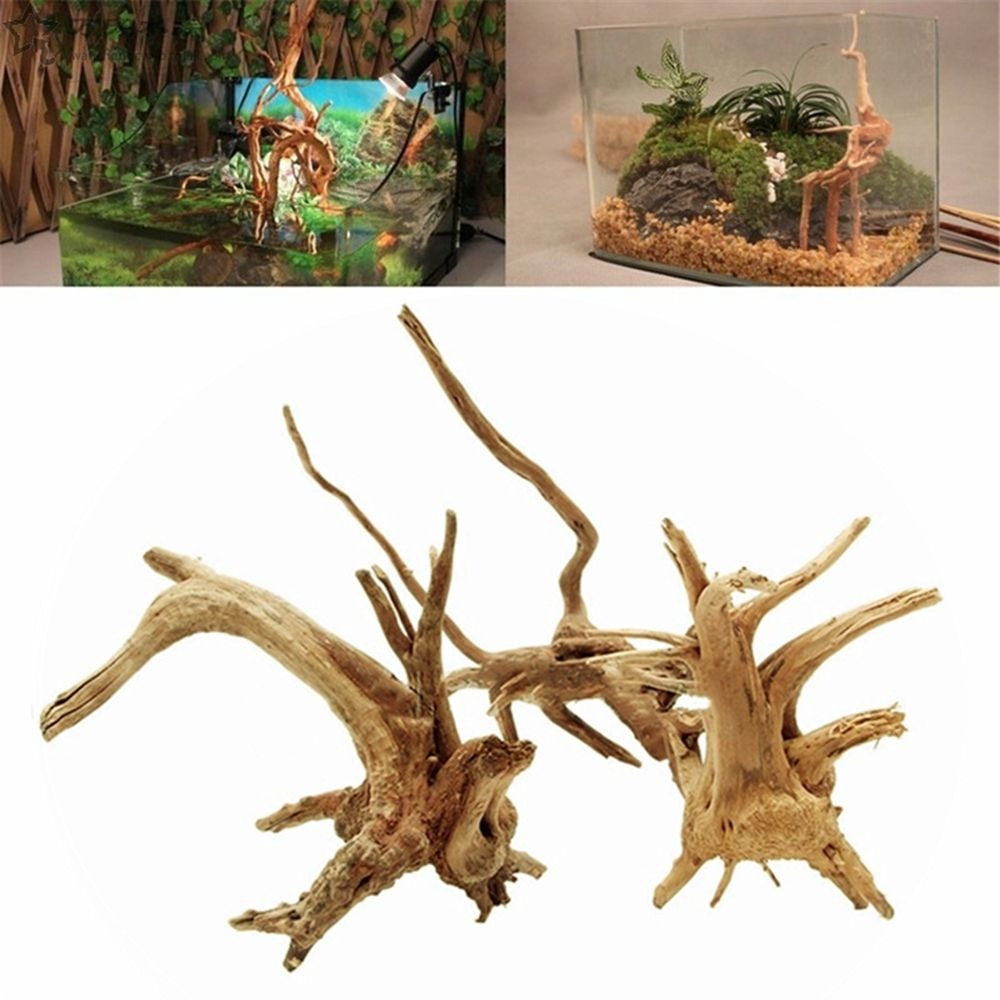 New Natural Wooden Fish Tank D - Aquarium Plant Root Tabs avaliação e preço