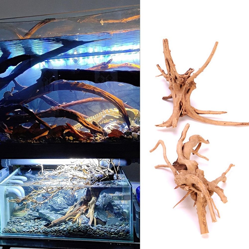 New Natural Wooden Fish Tank D - Aquarium Plant Root Tabs avaliação e preço