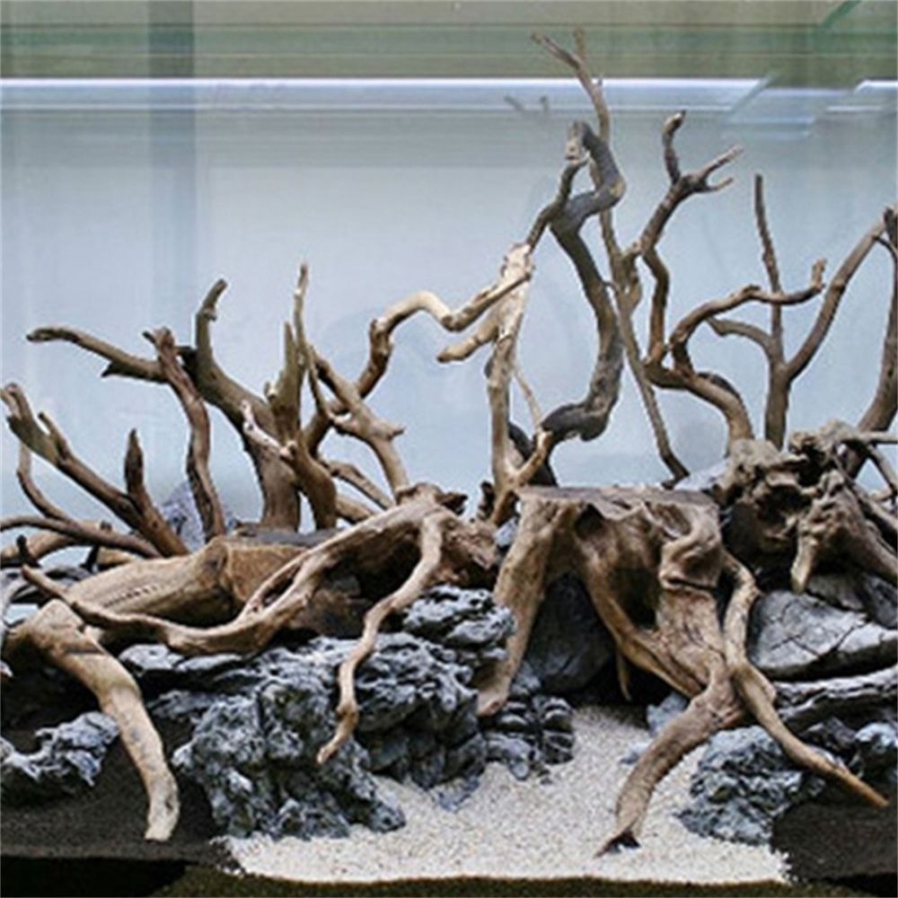 New Natural Wooden Fish Tank D - Aquarium Plant Root Tabs avaliação e preço