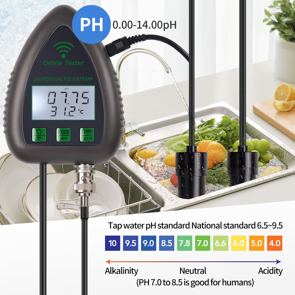 Tuya WiFi 5 in 1 TDS/EC/SALT/S - Planted Aquarium Test Kit avaliação e preço