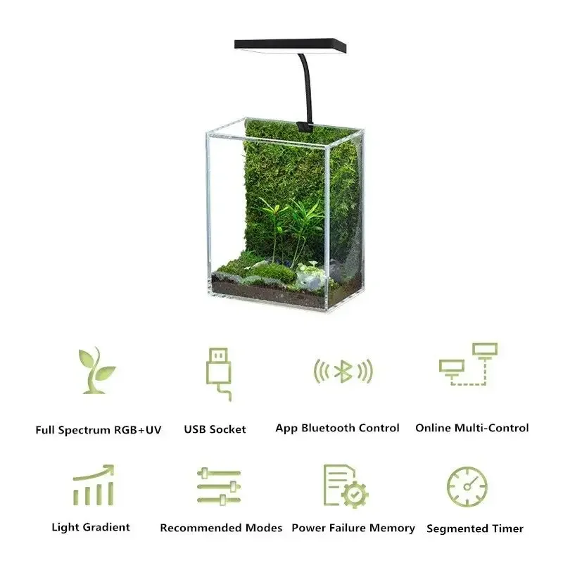 WEEK AQUA Mini 9 Pro USB Nano  - Aquarium Plant Light Spectrum avaliação e preço
