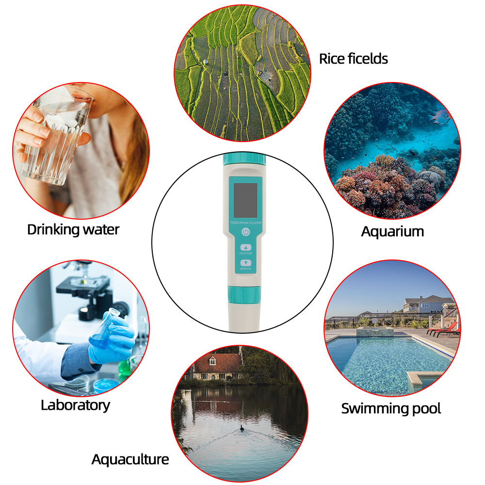 New 7 in 1 Digital Salinity Te - Planted Aquarium Test Kit avaliação e preço