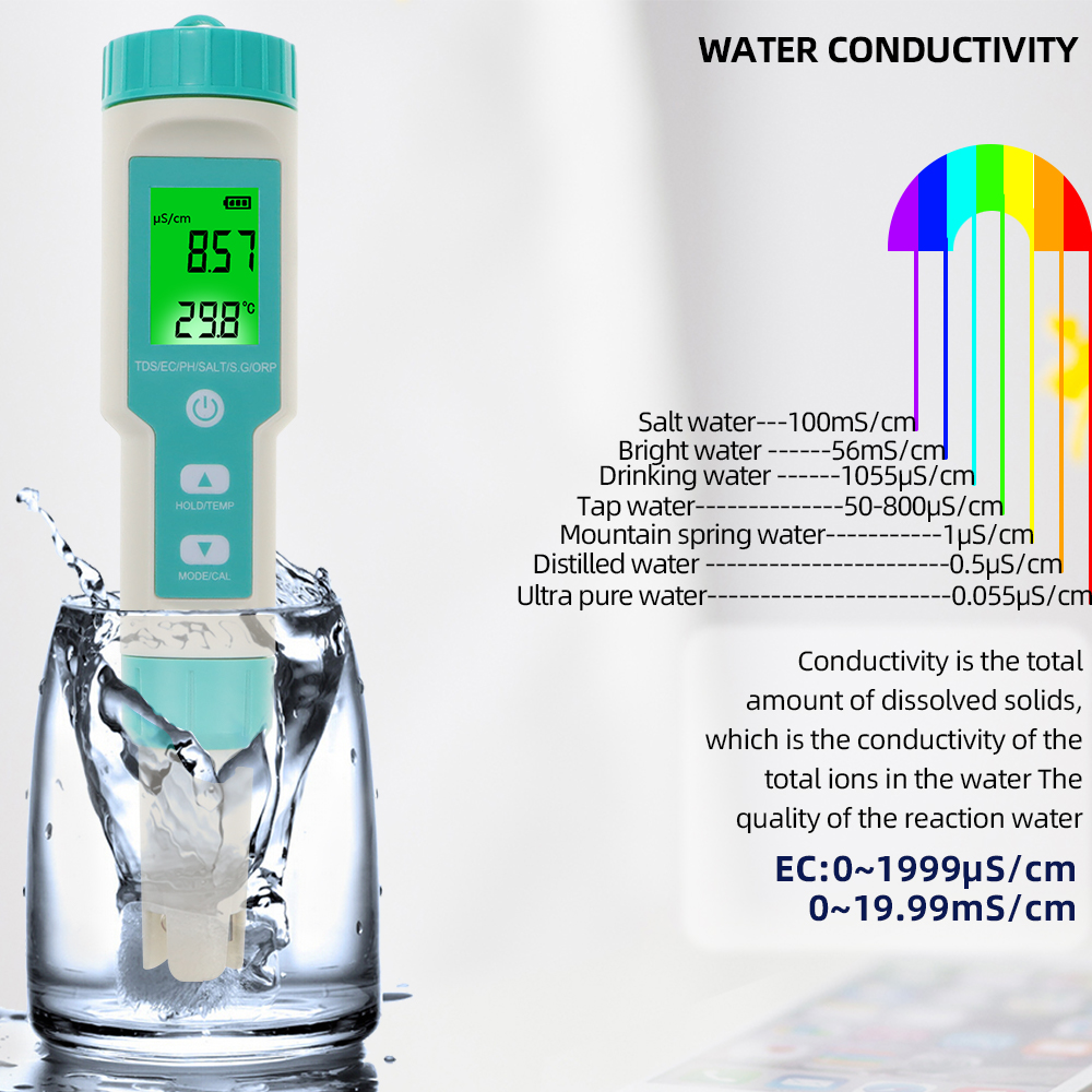 New 7 in 1 Digital Salinity Te - Planted Aquarium Test Kit avaliação e preço