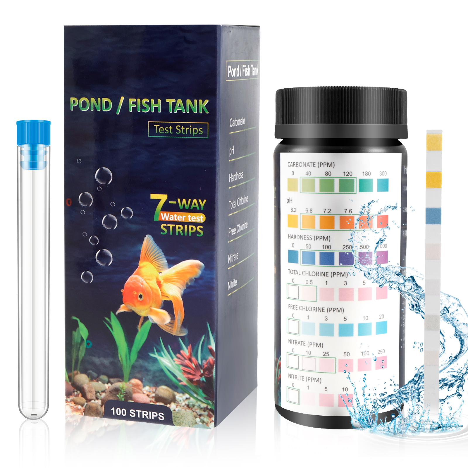 100Pcs 7 in 1 Aquarium Test St - Planted Aquarium Test Kit avaliação e preço