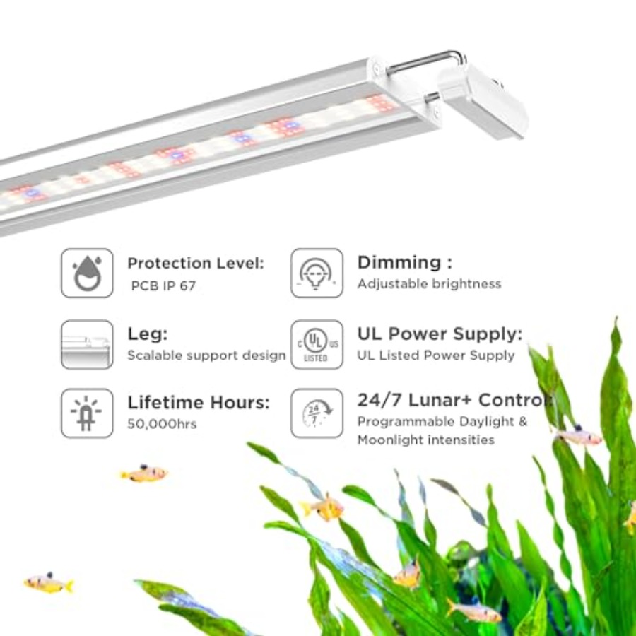 Aquarium LED Light for planted - Aquarium Plant Light Spectrum avaliação e preço